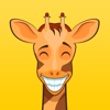 Cute Giraffe Emoji Animal Stickers for iMessage