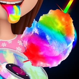 Rainbow Unicorn Glowing Cotton Candy! Fair Food