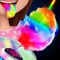 Enter into the world of imagination and fantasy land with Glowing Cotton candy but this with rainbow unicorn theme