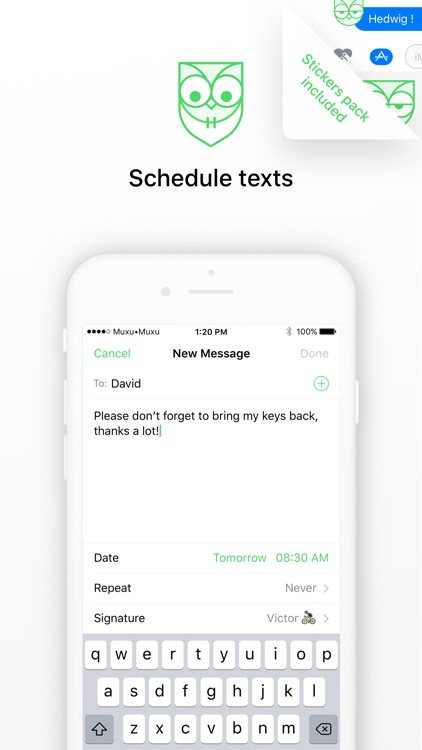 Schedule texts with Hedwig