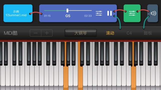 Midi酷 - 钢琴学习机、midi播放器(圖1)-速報App