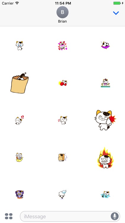 Fun Yellow Ear Cat Stickers