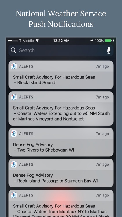 NOAA Marine Weather Forecast Alerts & Warnings