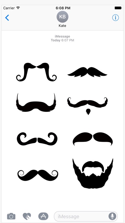 Mustache Party Stickers