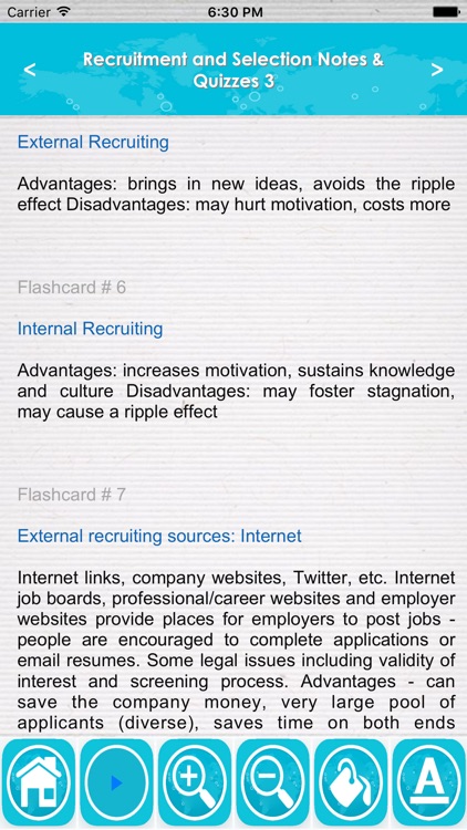 Recruitment & Selection- 2000 Study Notes & Quiz screenshot-3