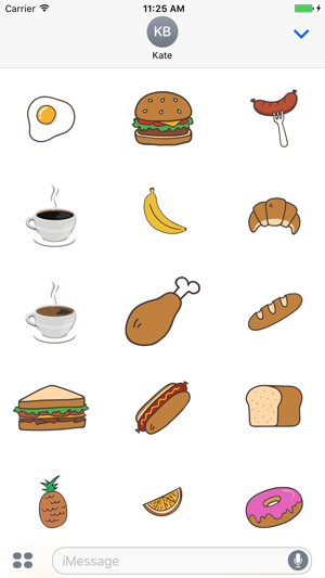 Eat and Food stickers pack