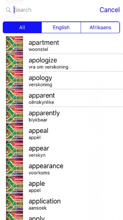 Afrikaans Dictionary GoldEdition screenshot-3