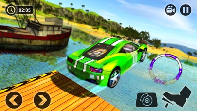 How to cancel & delete Floating Water Car Driving - Beach Surfing Racing from iphone & ipad 4