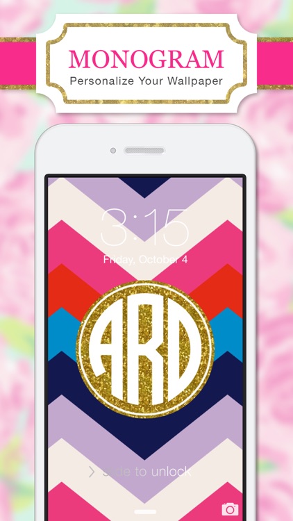 Monogram Wallpaper DIY Glitter Backgrounds Maker