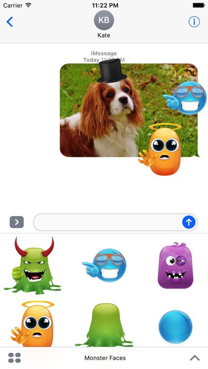 Monster Emoji Face Stickers