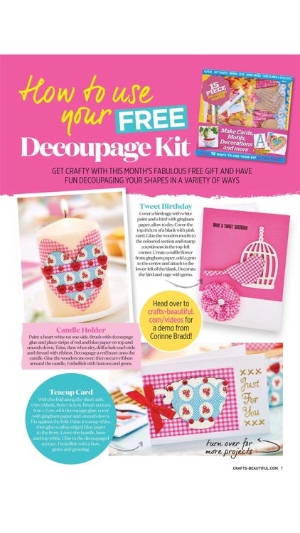 Crafts Beautiful – craft magazine specialising in knitting, crochet, quilling, felting, embossing and much more