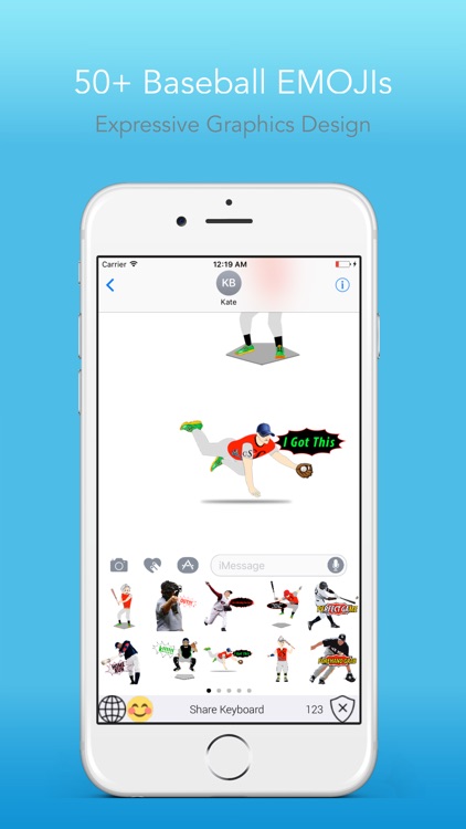 BaseballEMOJI - Custom Keyboard Sports Stickers