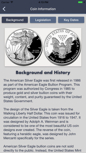 Silver Eagles - Coin Guide & Collection Tracker(圖2)-速報App