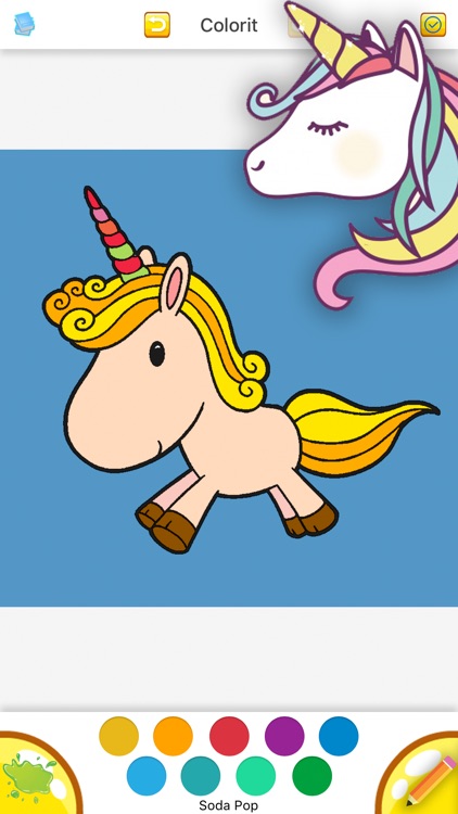 Cute Unicorn Coloring Drawing Book for Girl screenshot-3