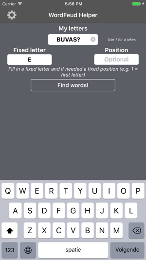 WordFeud Helper - find words for your le