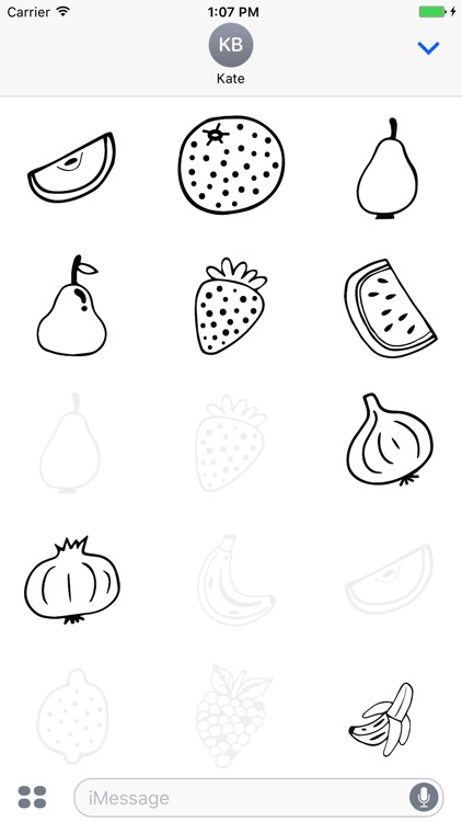 Animated Cute Fruit Stickers