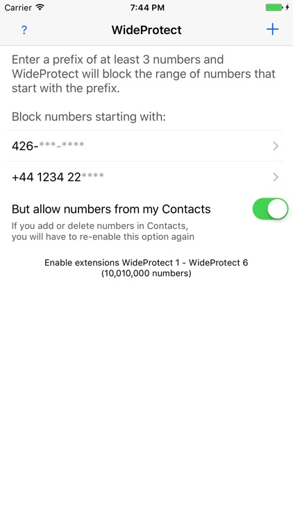 WideProtect: Call Blocker