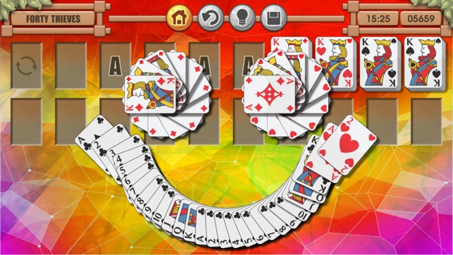 Forty Thieves Solitaire Hearts & Spades Patience(圖4)-速報App