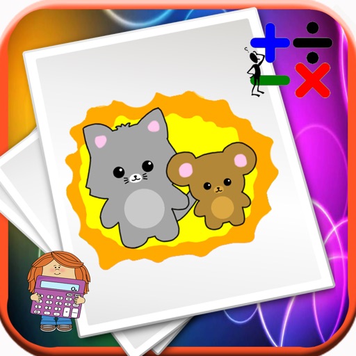 Bulldog Cat Math Kids Calculate Version by Numchok Shukdee