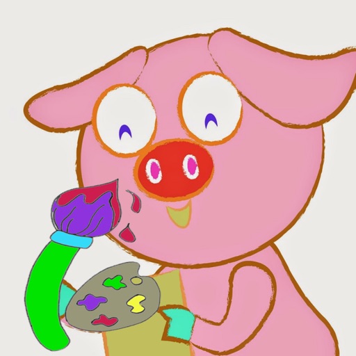 Color Page Game Pappa and Pig For Kids iOS App