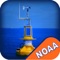 NOAA Buoy data viewer allows you to retrieve info like tides, wave height and period, wind speed and direction, air and water temperature, humidity, dew point, atmospheric pressure, rising and falling indicator, visibility, tsunami and typhoon warnings on the detailed marine chart thanks to viewer