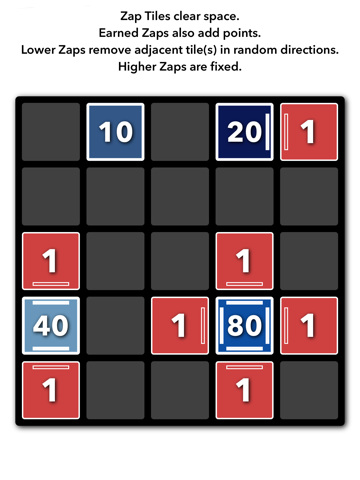 Zap Tiles - Inspired by 2048 & Threes screenshot 4