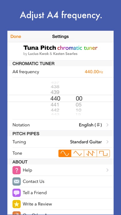 Tuna Pitch - chromatic tuner screenshot-4
