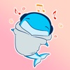Funny Whale Stickers