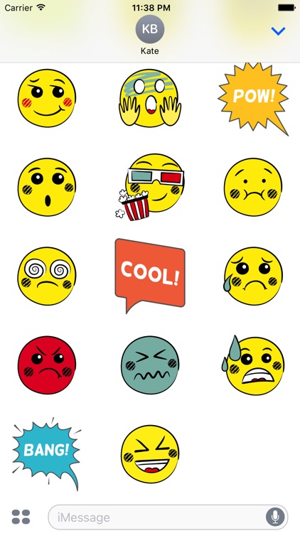 Yellow Comic Emoji Stickers