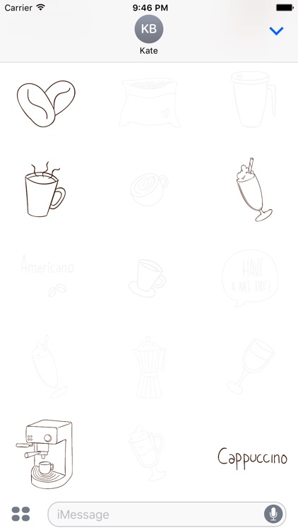 Animated Cute Coffee Stickers