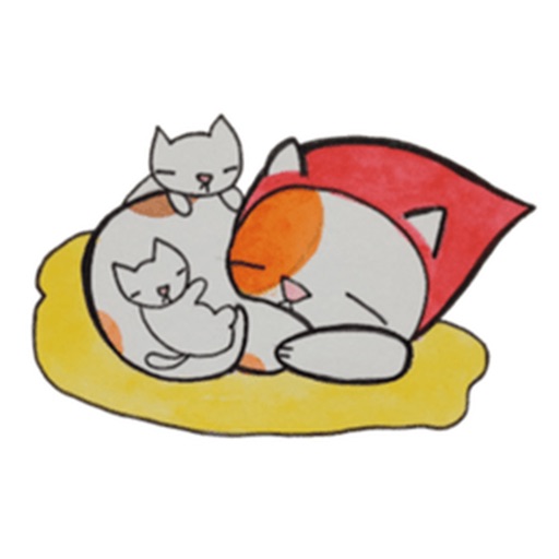 Cat And Her Kitten in Mother's Day Sticker