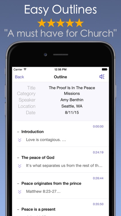 Sermon Notes PRO- Audio Builder Voice Recorder ODB