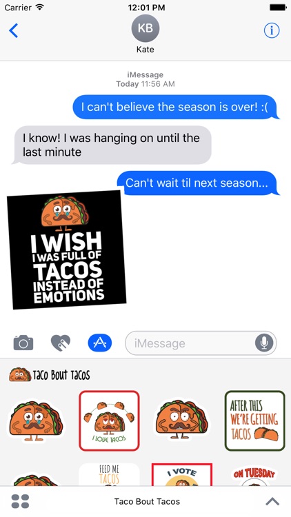 Taco Stickers for iMessage