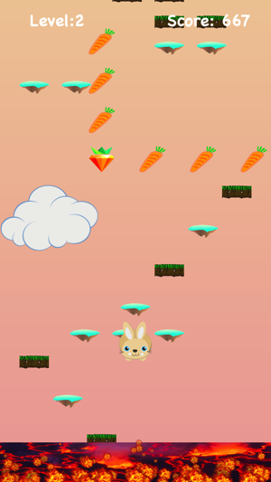 Lava Floor Escape: Jumpy Bunny