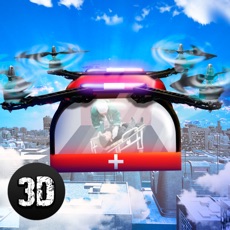 Activities of Ambulance Quadcopter Rescue Flight 3D