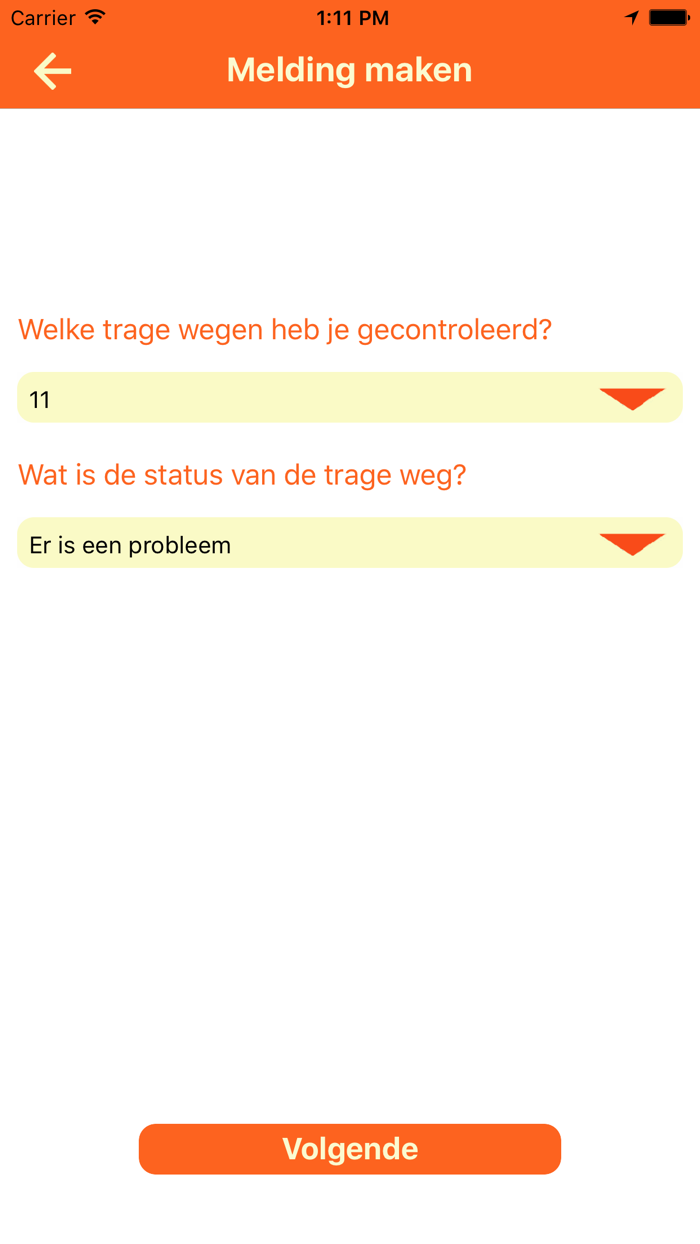 MobiMelder Trage wegen