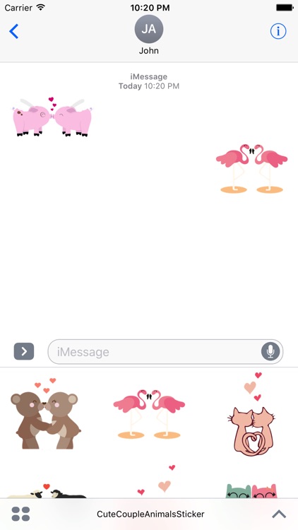 Cute Couple Animals Sticker