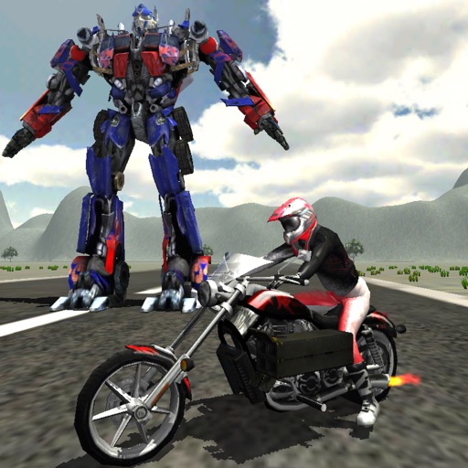 Robots Vs Bike War : Speed Battle Adventure Game icon