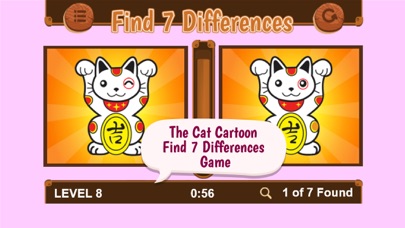猫卡通找到7个差异游戏