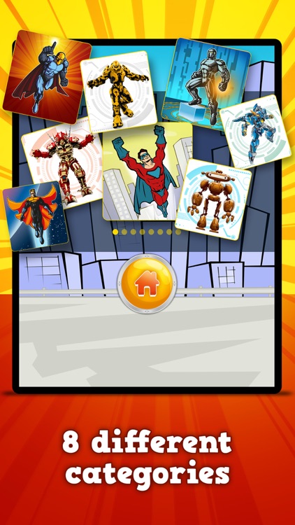 Superheroes & Action Robots : Matching Games