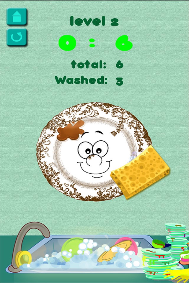 Kids Washing Dishes - Kitchen Cleaning Game screenshot 2