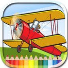 Airplanes Coloring Book Games For Kids