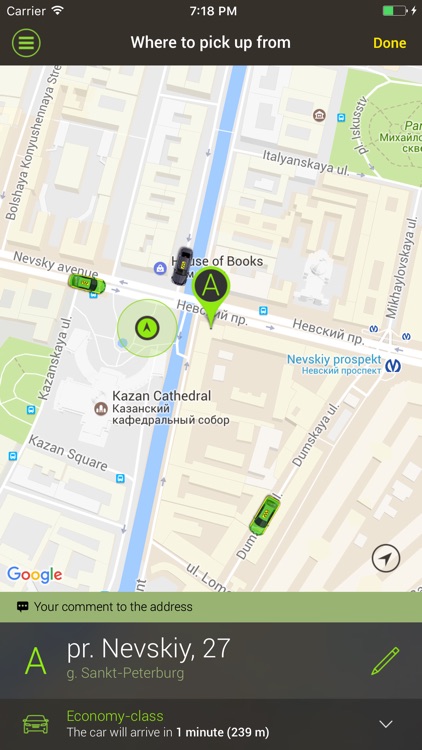 Taxovichkof: calling a taxi in St. Petersburg