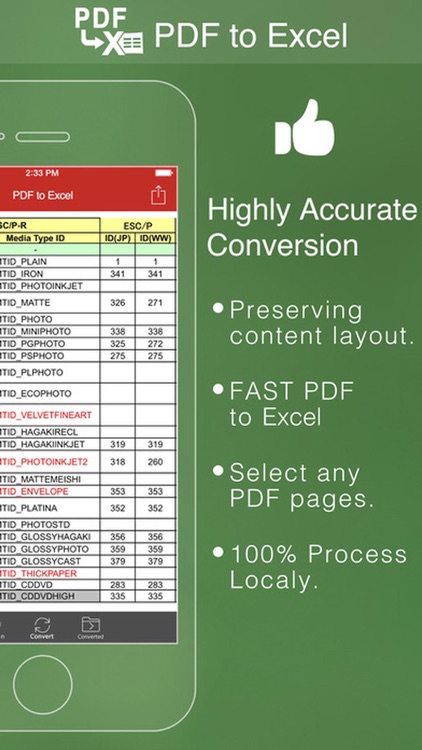 PDF Converter - for MS Office Excel edition