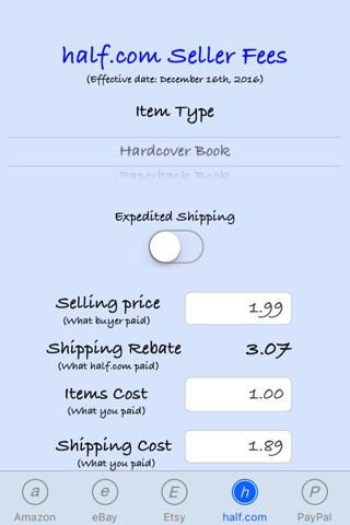 Feebie - Seller Fees Calculator screenshot 4