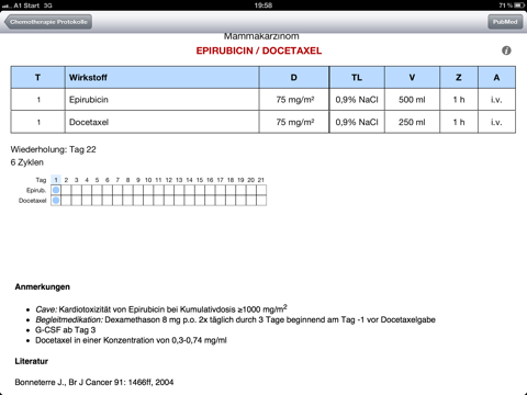 Chemotherapy Protocols for iPad screenshot 4