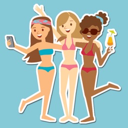 Beach Vacation Summer Fun & Friends Sticker Pack