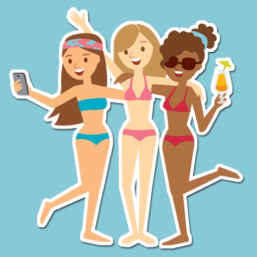 Beach Vacation Summer Fun & Friends Sticker Pack icon