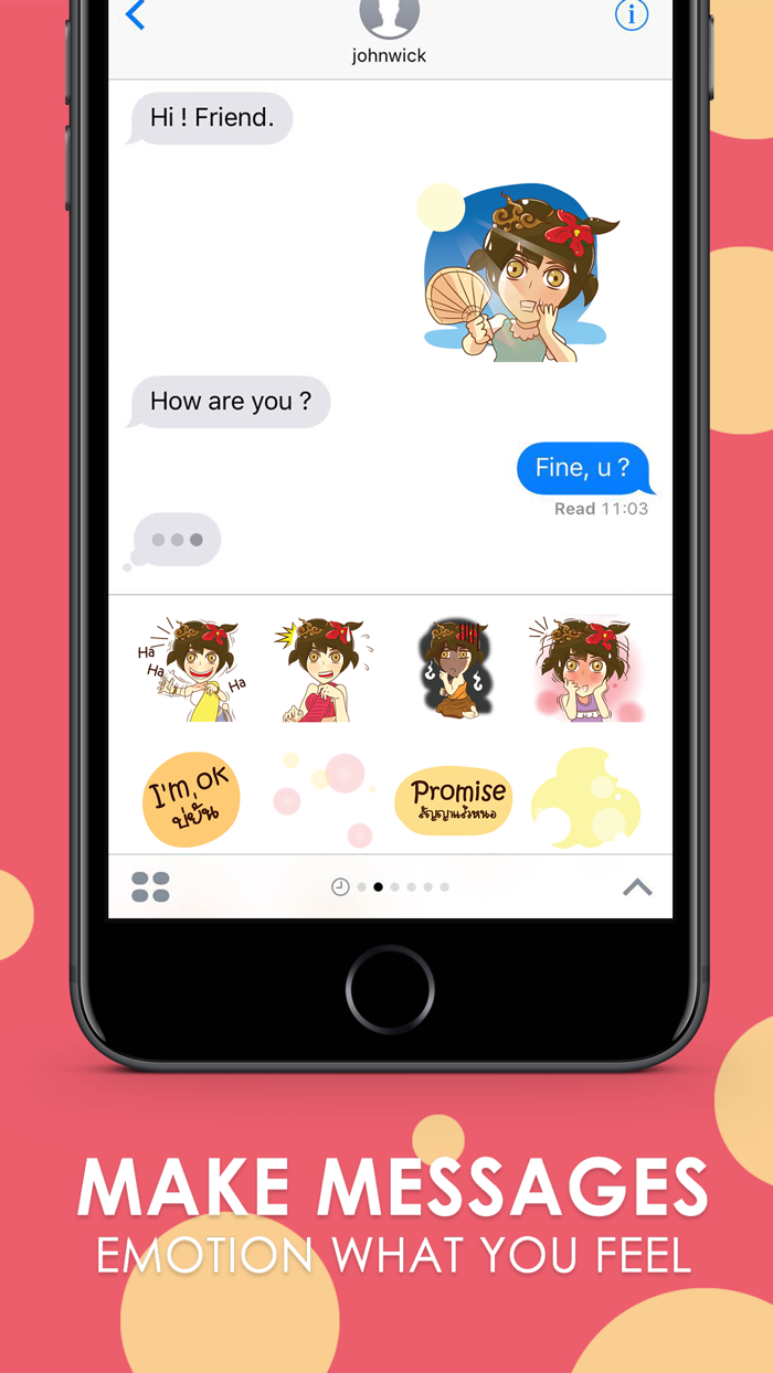 Isan lady joke joke Stickers Keyboard By ChatStick