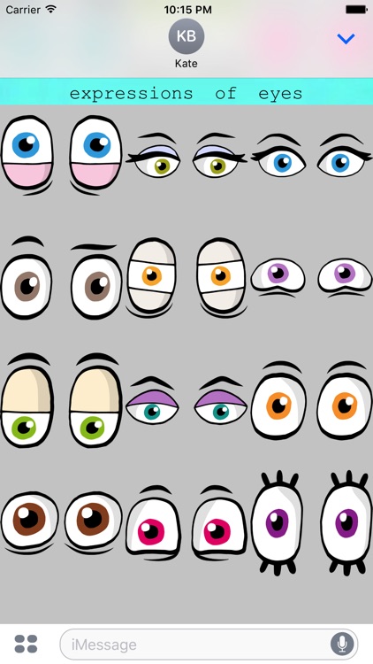 Funny selection of eye's expressions